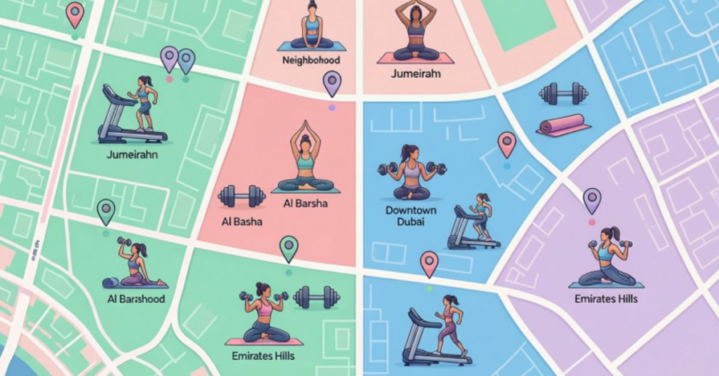 Ladies Gyms by Area